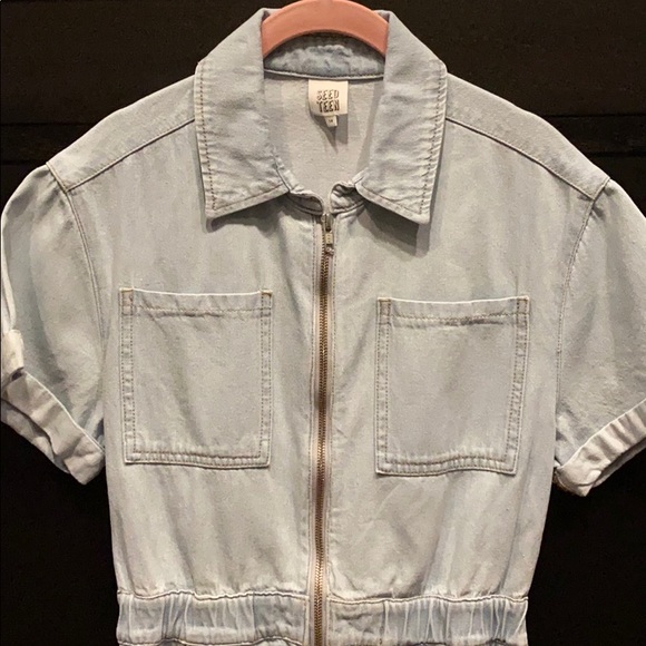 Seed Teen Jean Jumpsuit - Picture 2 of 5